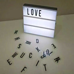 Caja Luz Led Ligthbox A4 Letras Emojis - LhuaStore