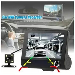 Camara Para Auto 1080p Hd 3 Cámaras Frontal Trasera y Tablero Seguridad Retrovisor - LhuaStore