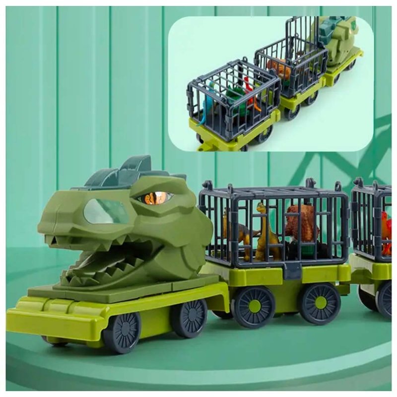 Camión Transportador De Dinosaurios Con Jaula Niños Juguete - Lhua Store