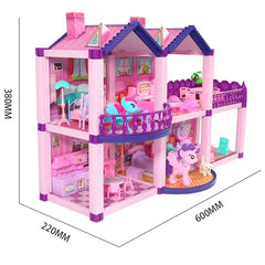 Casa De Muñecas Infantil Niñas 60x22x38Cm Pony Juguete - LhuaStore