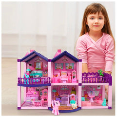 Casa De Muñecas Infantil Niñas 60x22x38Cm Pony Juguete - LhuaStore