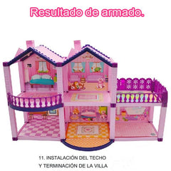 Casa De Muñecas Infantil Niñas 60x22x38Cm Pony Juguete - LhuaStore