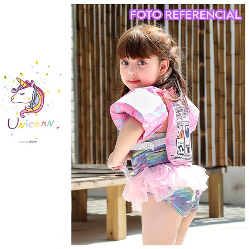 Chaleco Flotador Unicornio Niñas 4 A 8 Años Piscina Verano - LhuaStore