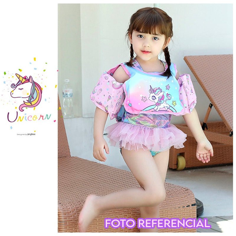 Chaleco Flotador Unicornio Niñas 4 A 8 Años Piscina Verano - LhuaStore