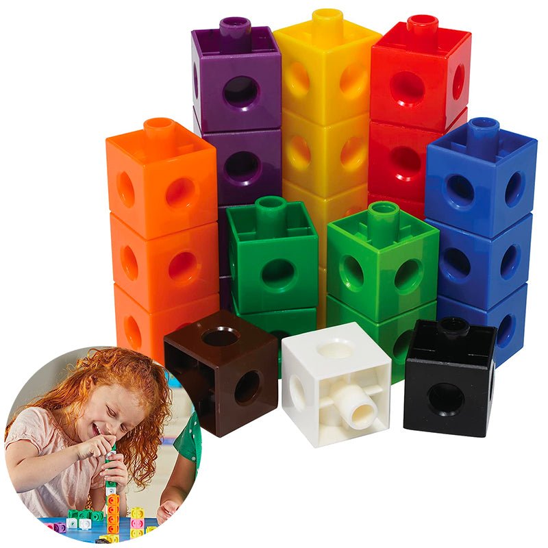 Cubos Multiencaje Unifix 100 Piezas Niños Aprendizaje - LhuaStore