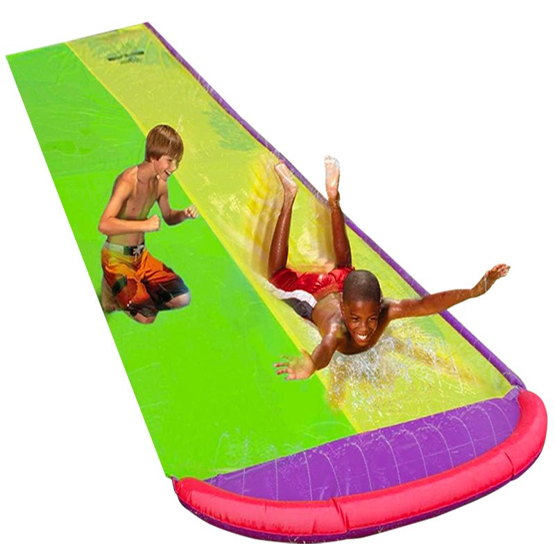 Deslizador Tobogan Doble Resbalin Acuático 480cm Niños Verde - LhuaStore