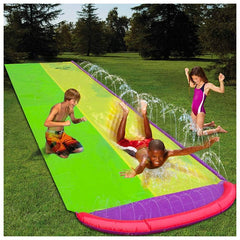 Deslizador Tobogan Doble Resbalin Acuático 480cm Niños Verde - LhuaStore