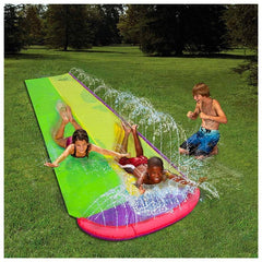 Deslizador Tobogan Doble Resbalin Acuático 480cm Niños Verde - LhuaStore
