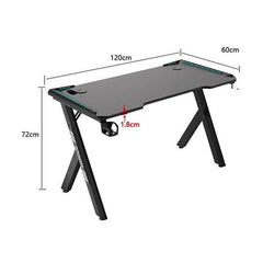 Escritorio Mesa Gamer Z2 Con Luces Rgb 120x60cm Negro - LhuaStore