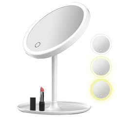 Espejo Redondo Para Maquillaje Luz Led Usb Touch - LhuaStore