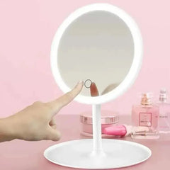Espejo Redondo Para Maquillaje Luz Led Usb Touch - LhuaStore