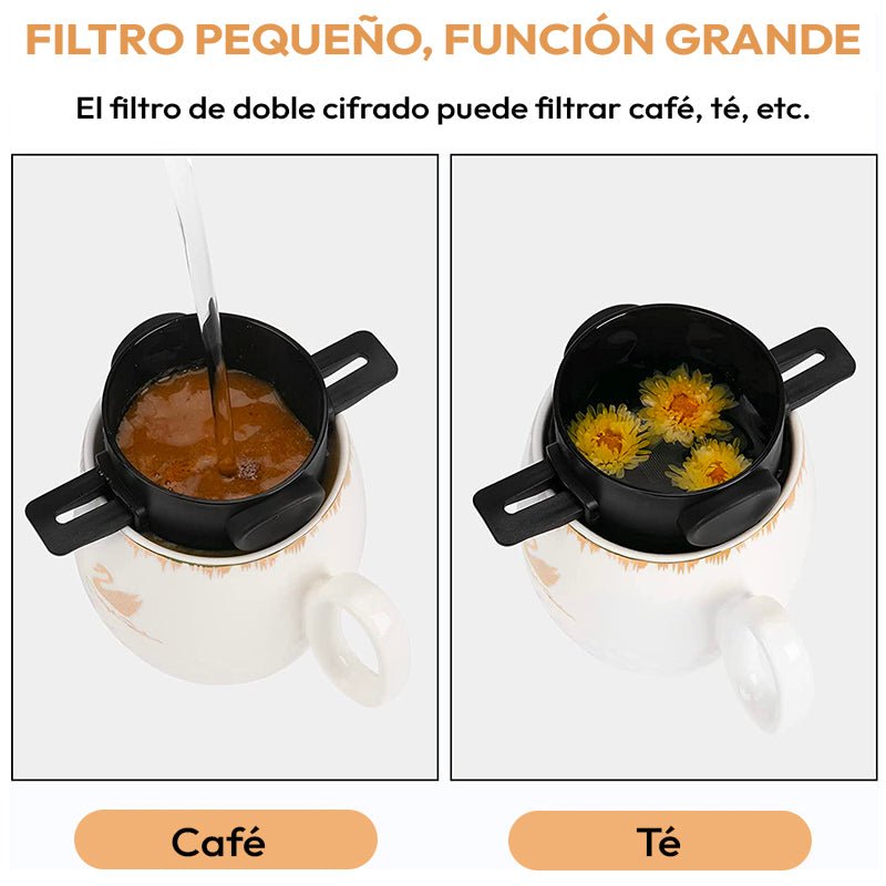 Filtro De Café Té Portátil Acero Inoxidable Camping Viajero - LhuaStore