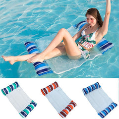 Flotador Cama Silla Hamaca Inflable Rayas Piscina 128cm - LhuaStore
