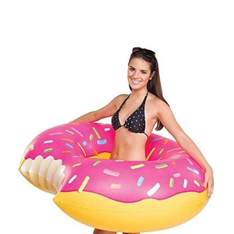 Flotador Dona Donuts Frutilla 120cm Inflable - LhuaStore