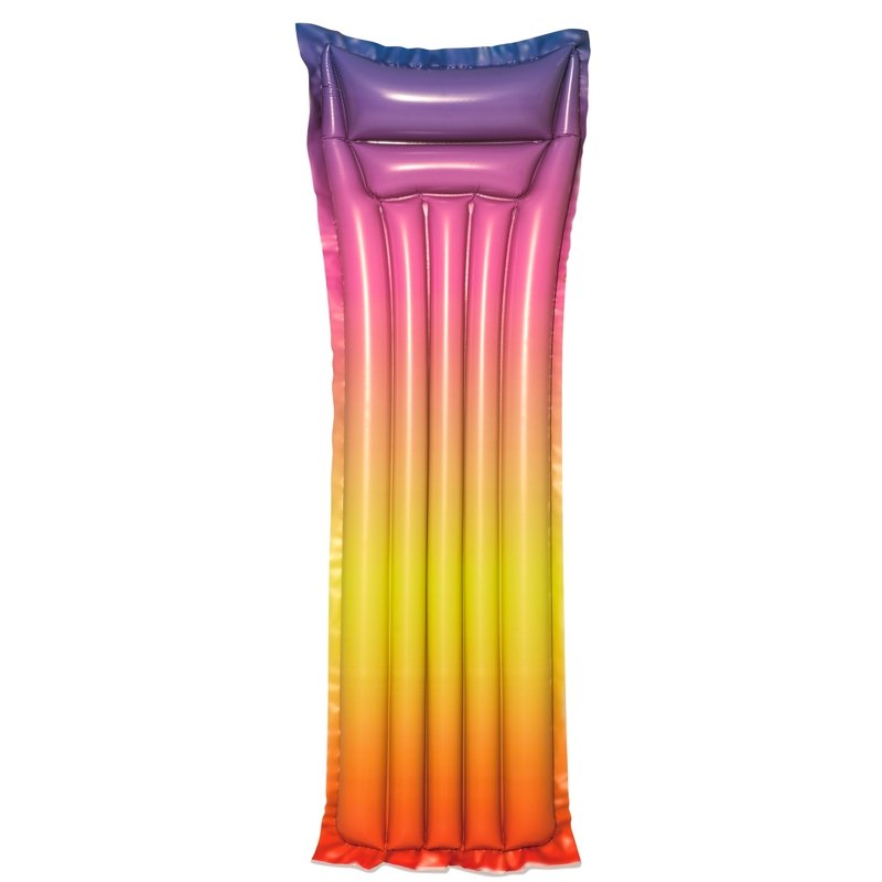 Flotador Inflable Colchoneta Tumbona Rainbow Naranja Bestway 44041 - LhuaStore