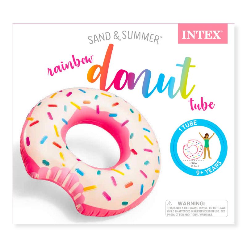 Flotador Inflable Donut Frutilla Arcoiris Intex 56265 - LhuaStore