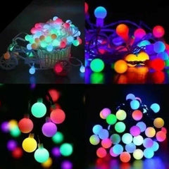 Guirnalda Solar Esfera Bolita 5 Metros 50 Led Luz Multicolor - Lhua Store