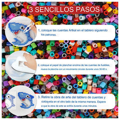 Hama Perler 3650 Beads 5mm 24 Color Diseña Fabrica Juguetes - LhuaStore