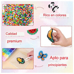 Hama Perler 3650 Beads 5mm 24 Color Diseña Fabrica Juguetes - LhuaStore