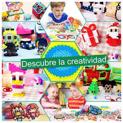 Hama Perler 3650 Beads 5mm 24 Color Diseña Fabrica Juguetes - LhuaStore