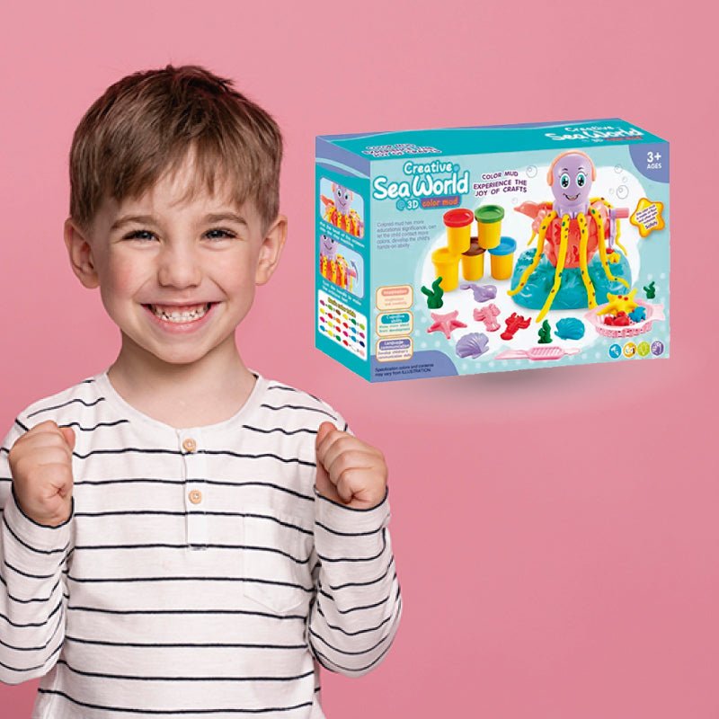 Juego Pulpo Moldeable 3d Plastilina Masa Magica Niños - LhuaStore