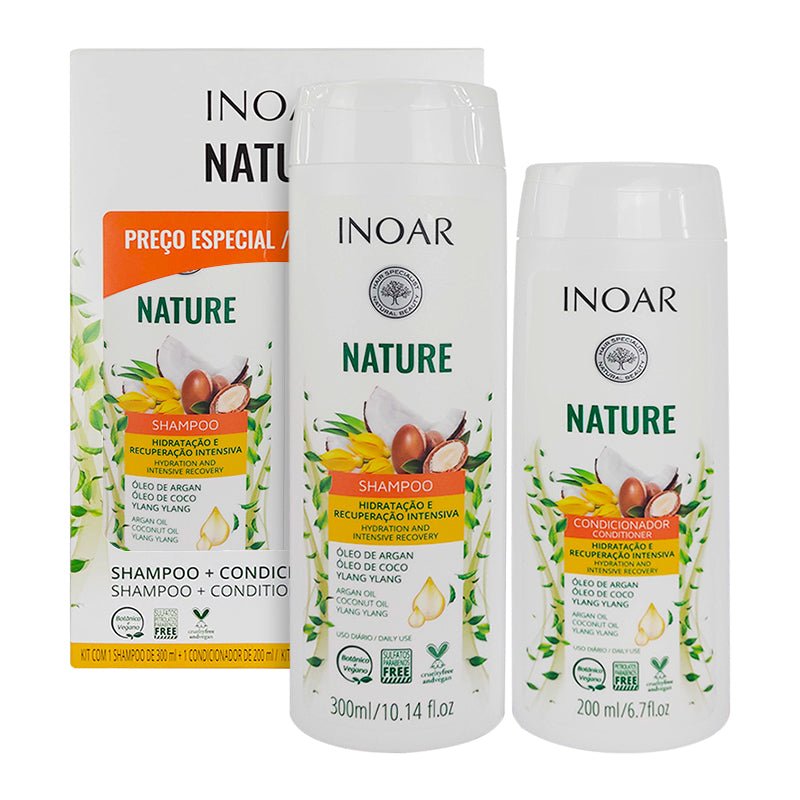 Kit Duo Shampoo Acondicionador Nature Hidratación Inoar - LhuaStore