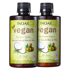 Kit Duo Shampoo Y Acondicionador Vegan Inoar 300ml - LhuaStore