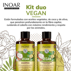 Kit Duo Shampoo Y Acondicionador Vegan Inoar 300ml - LhuaStore