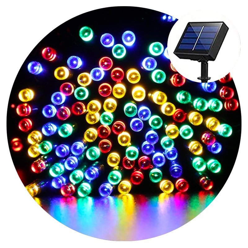 Luces Guirnalda Solar 10 Metros 100 Led Multicolor Navidad - LhuaStore