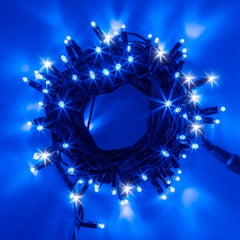 Luces Guirnalda Solar 20 Metros 200 Led Azul Navidad - LhuaStore