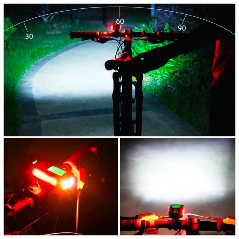 Luz Delantera Para Bicicleta Con Velocímetro Bocina - LhuaStore – Lhua Store