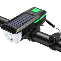 Luz Led Delantera Para Bicicleta Solar Recargable Con Bocina - LhuaStore