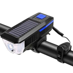Luz Led Delantera Para Bicicleta Solar Recargable Con Bocina - LhuaStore