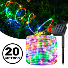 Manguera Led Solar 200 Led 20 Metros Multicolor Navidad - LhuaStore