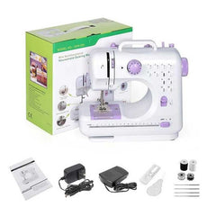 Máquina Coser Portátil Overlock Pedal Eléctrica 12 Puntos - LhuaStore