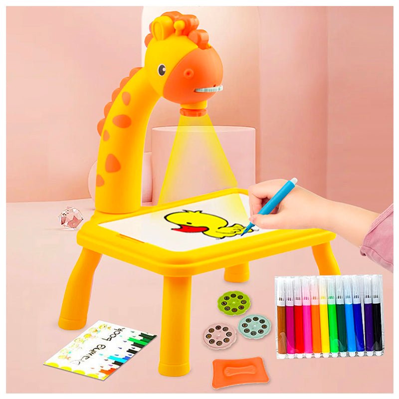 Mesa Proyector Para Pintar Dibujar Niños Amarillo Juego Didáctico - LhuaStore