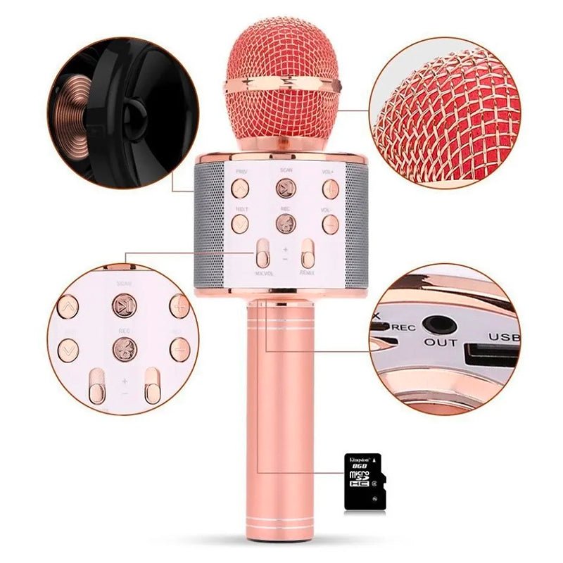 Micrófono Karaoke Bluetooth Inalámbrico