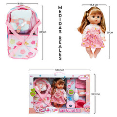 Muñeca Bebé De Plástico My Carry Bag Lunabebe Niñas Juguete - LhuaStore