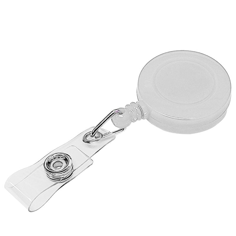 Pack 10 Porta Credenciales Yoyo Retractil Blanco - LhuaStore