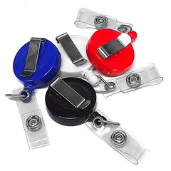 Pack 10 Porta Credenciales Yoyo Retractil Negro - LhuaStore