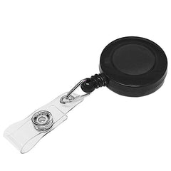 Pack 10 Porta Credenciales Yoyo Retractil Negro - LhuaStore