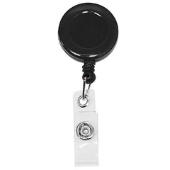 Pack 10 Porta Credenciales Yoyo Retractil Negro - LhuaStore