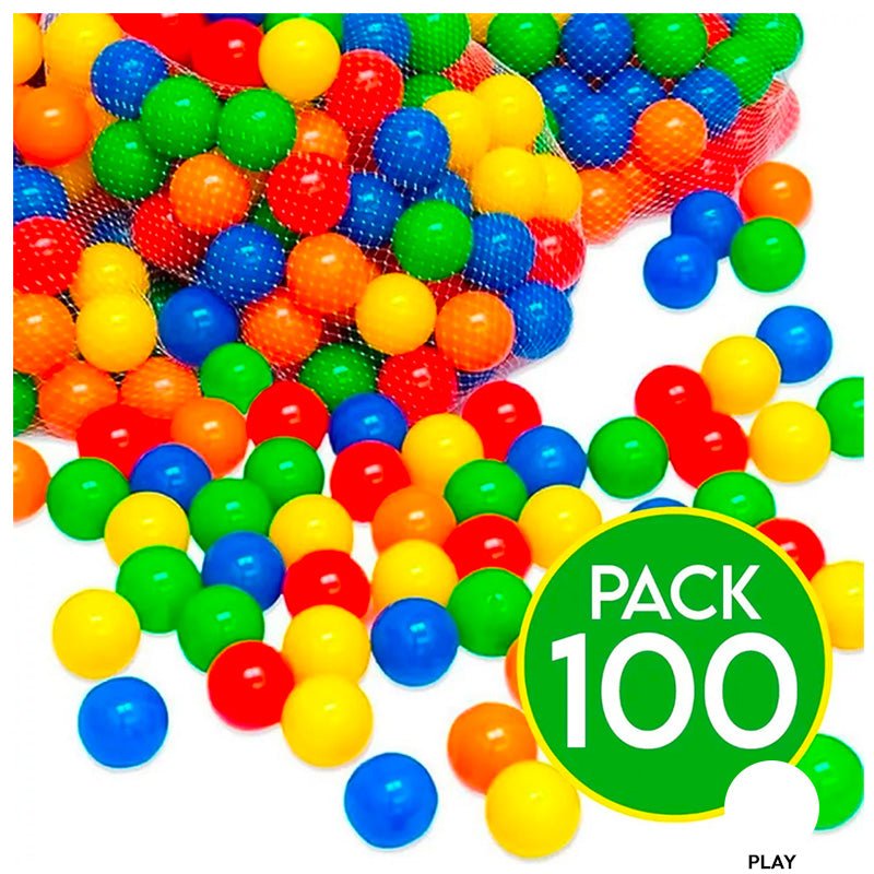 Pack 100 Pelotas Plásticas Para Piscina Colores - LhuaStore