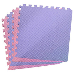 Pack 3 Alfombras Piso Goma Eva Liso Set 4 Cuadros 60x60cm Niña - LhuaStore