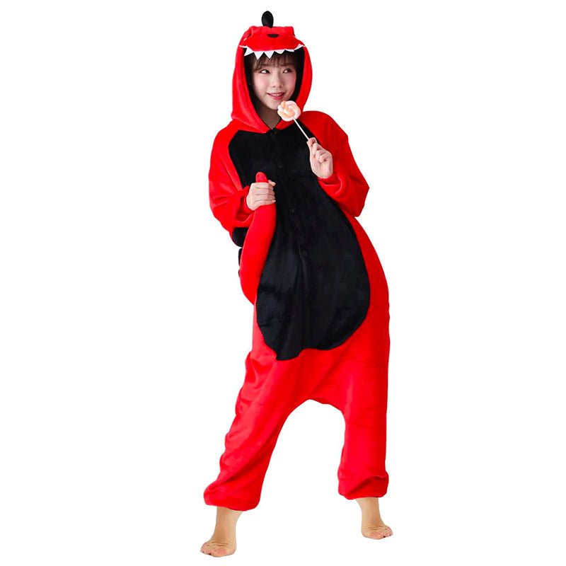 Pijama Dinosaurio Rojo Enterizo Kigurumi Adulto - LhuaStore