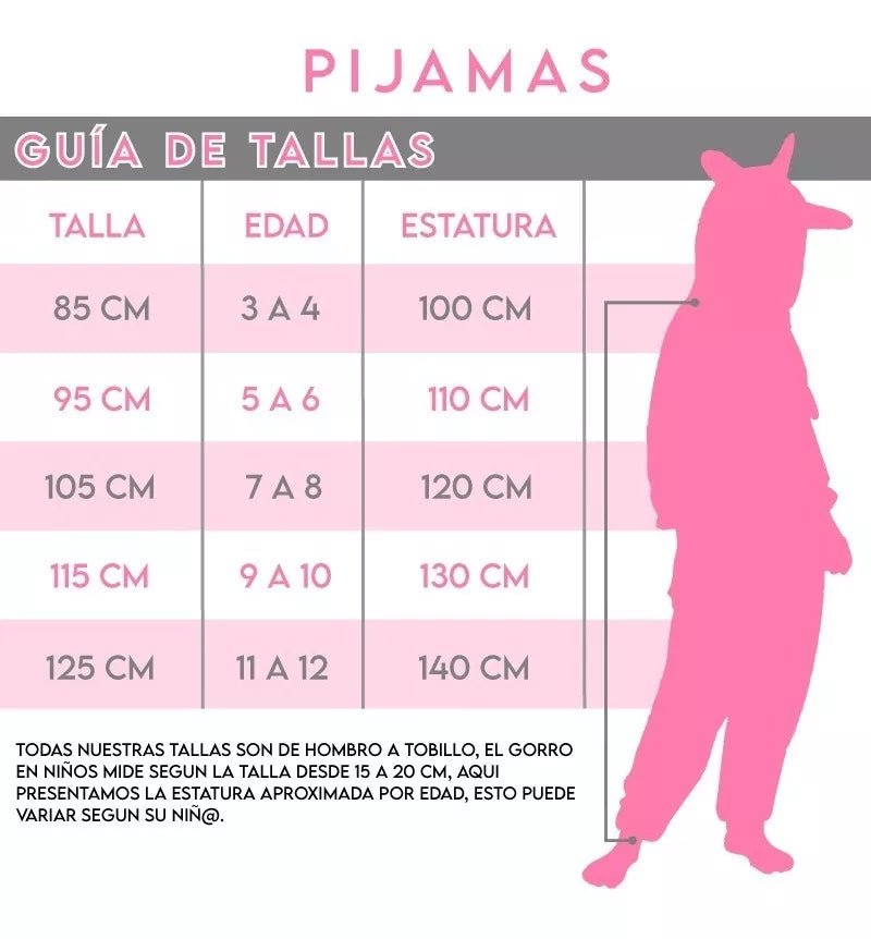 Pijama Unicornio Aquarela Multicolor 3-12 Años Plush Enterizo - LhuaStore