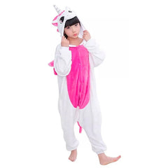 Pijama Unicornio Blanco Kigurumi 3-12 Años Enterizo Polar - LhuaStore