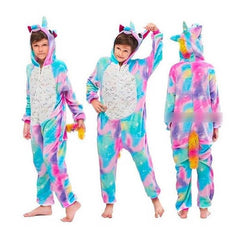 Pijama Unicornio Multicolor Glitter Kigurumi 3-12 Años Plush - LhuaStore
