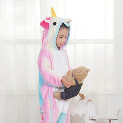 Pijama Unicornio Pastel Enterizo Kigurumi 3-12 Años - LhuaStore