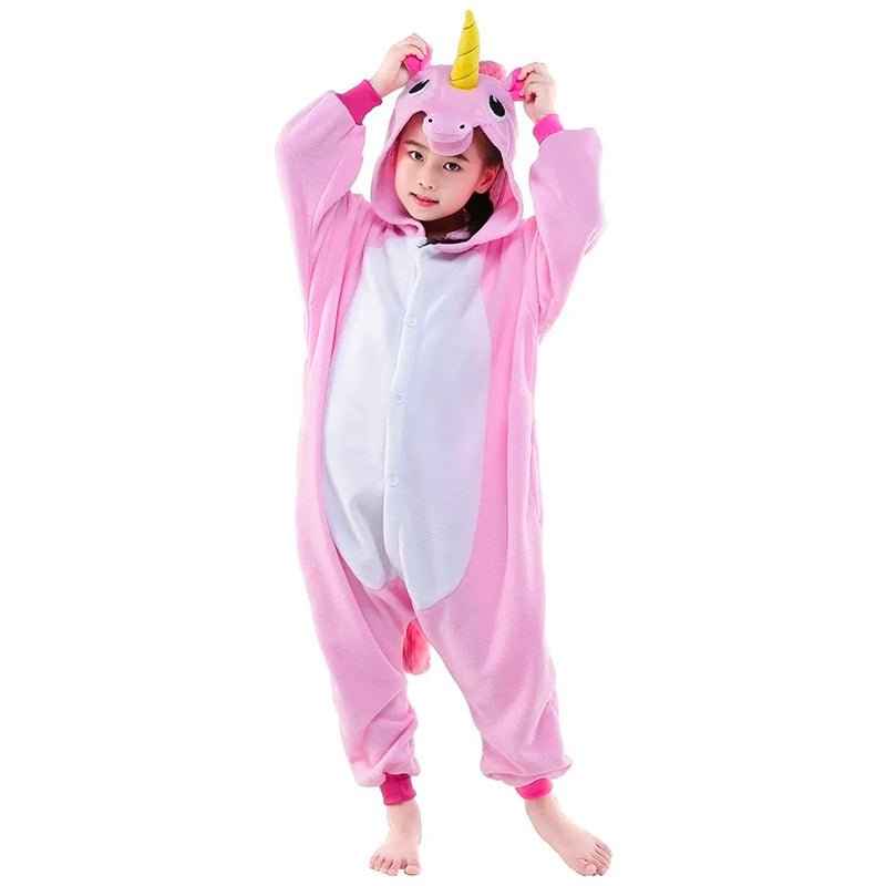 Pijama Unicornio Rosado Kigurumi 3-12 Años Enterizo Polar - LhuaStore